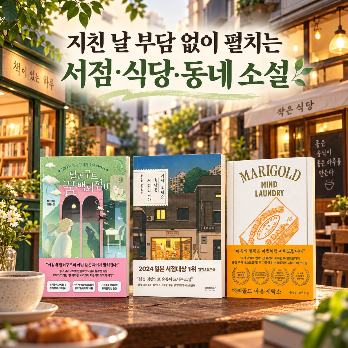 지친 날 부담 없이 펼치는 서점·식당·동네 소설