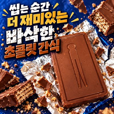 씹는 순간 더 재미있는 바삭한 초콜릿 간식