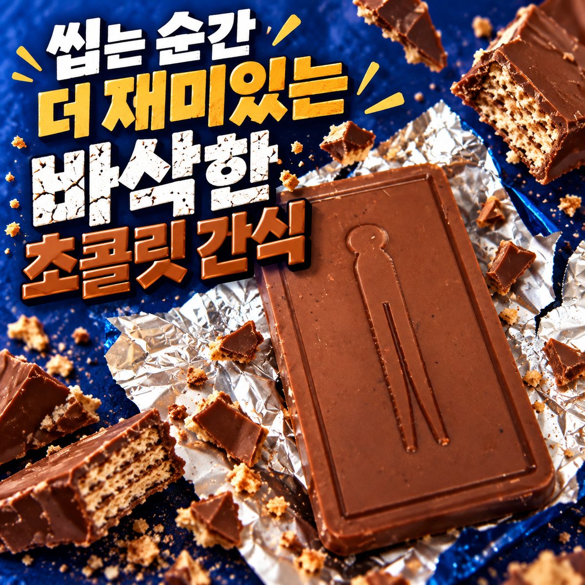 씹는 순간 더 재미있는 바삭한 초콜릿 간식