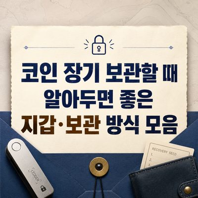 코인 장기 보관할 때 알아두면 좋은 지갑·보관 방식 모음