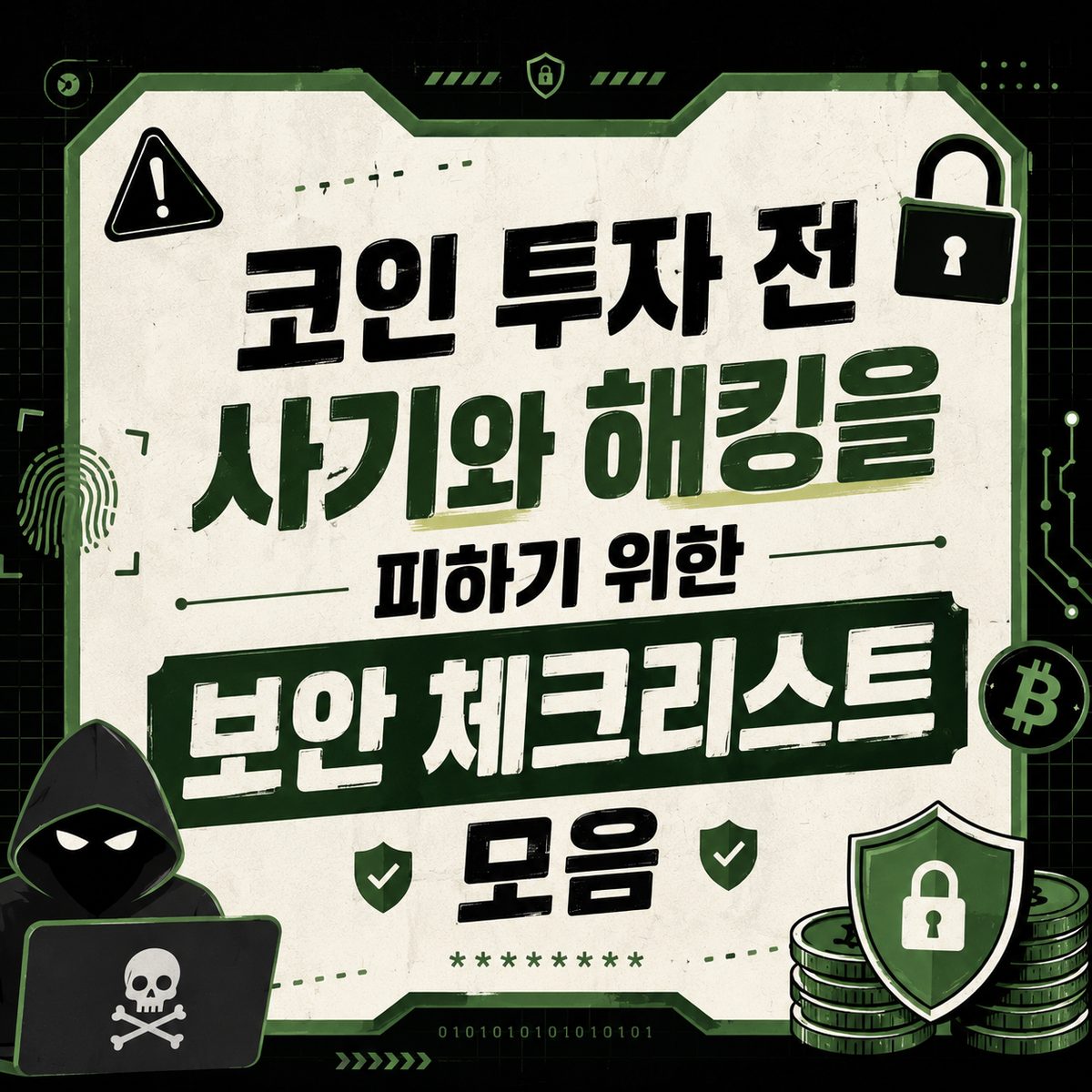 코인 투자 전 사기와 해킹을 피하기 위한 보안 체크리스트 모음
