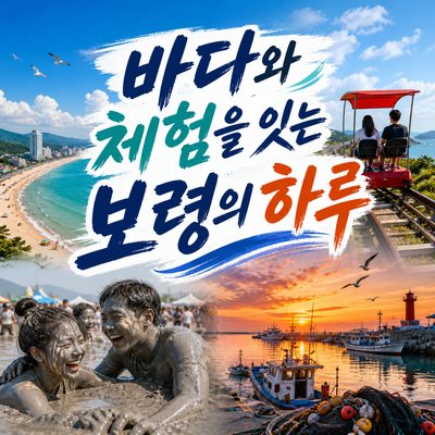 바다와 체험을 잇는 대천해수욕장·보령 하루 코스