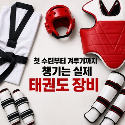 첫 수련부터 겨루기까지 챙기는 실제 태권도 장비