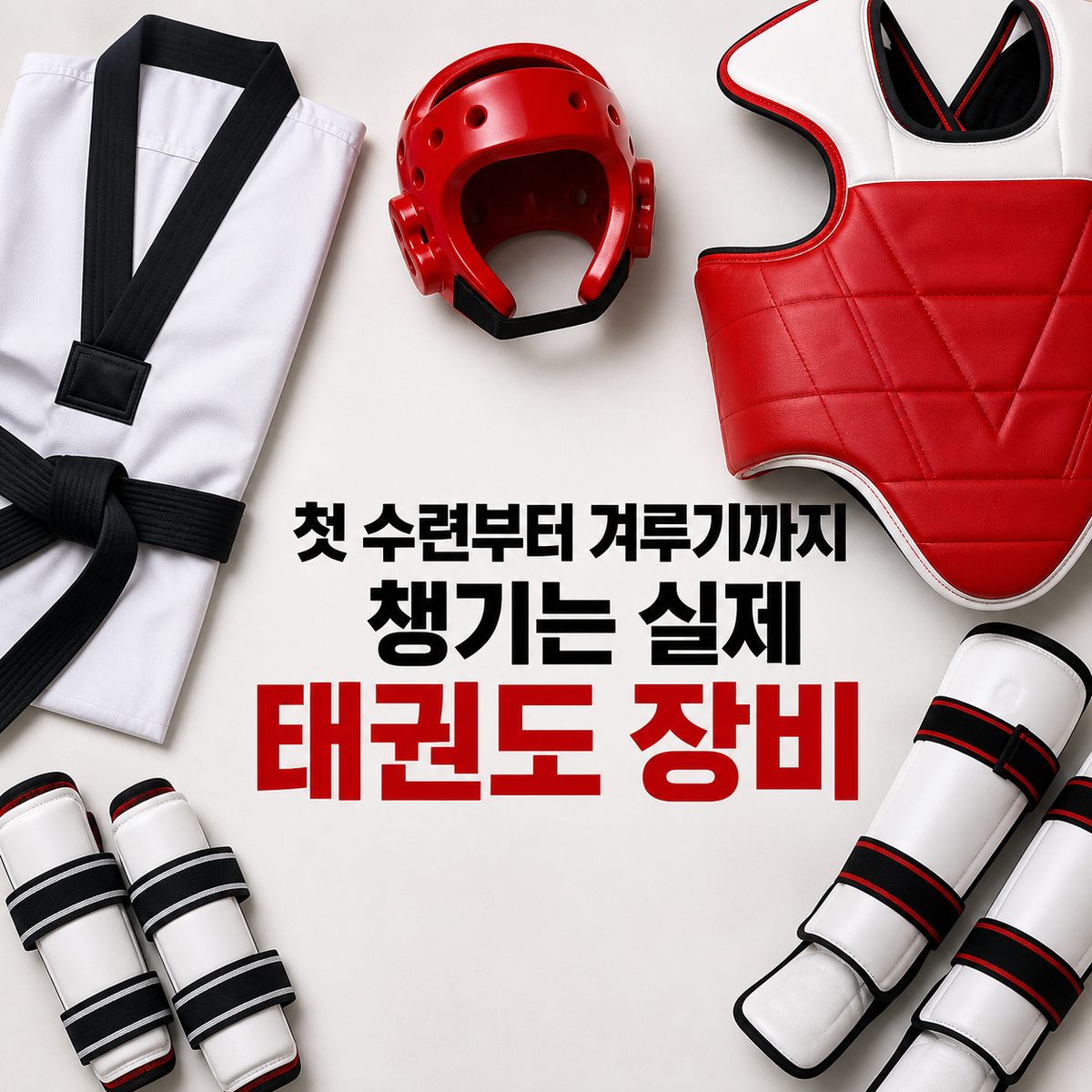 첫 수련부터 겨루기까지 챙기는 실제 태권도 장비