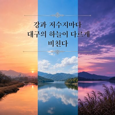 강과 저수지마다 대구의 하늘이 다르게 비친다