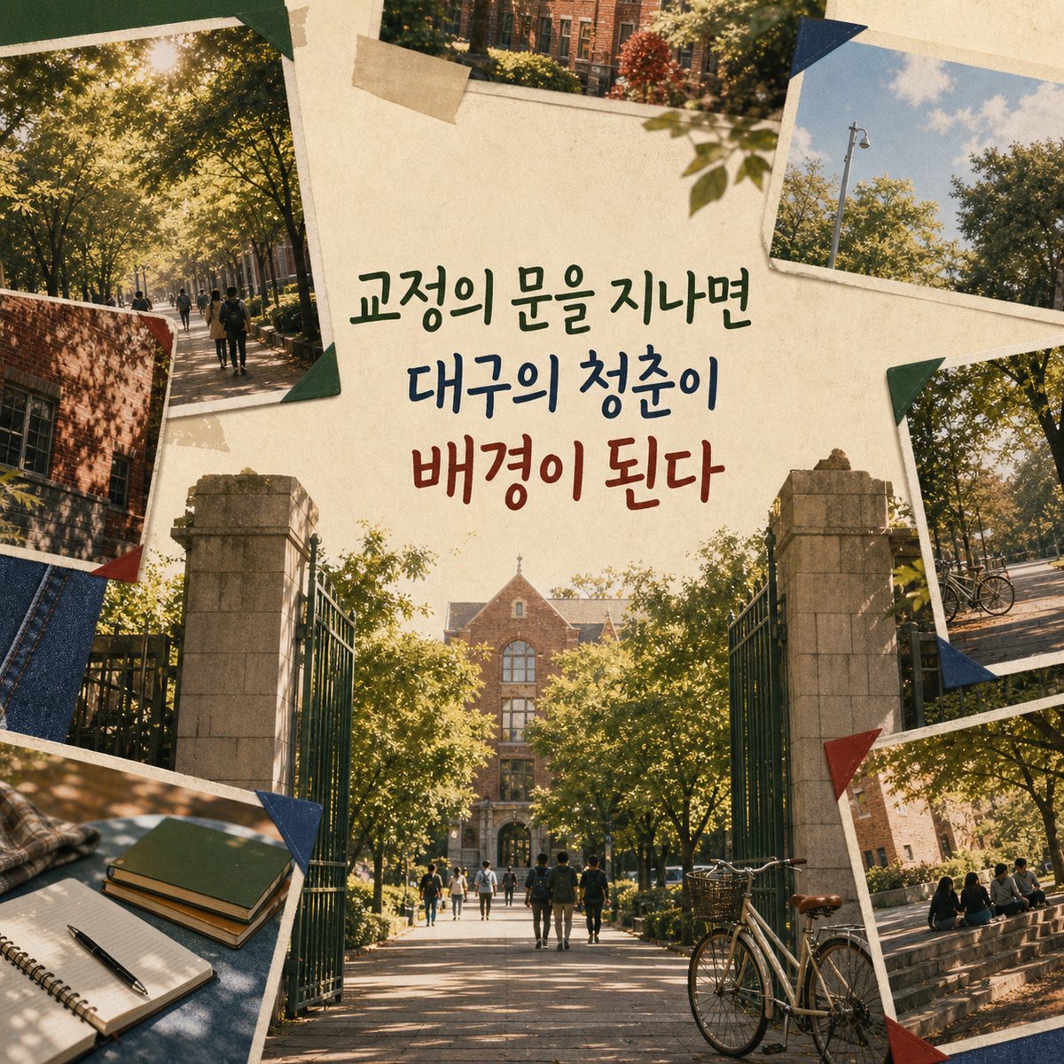 교정의 문을 지나면 대구의 청춘이 배경이 된다