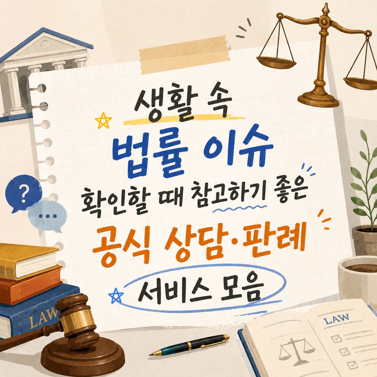 A Collection of Official Consultation and Case Law Services for Checking Legal Issues in Daily Life
