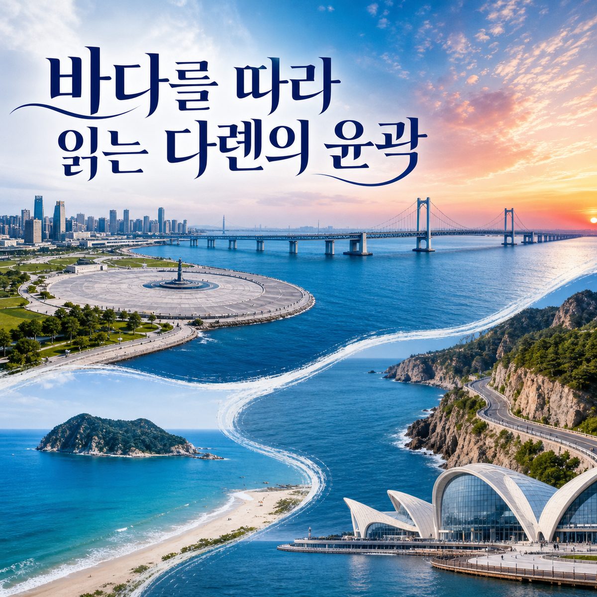 바다를 따라 다롄의 윤곽을 읽는 하루