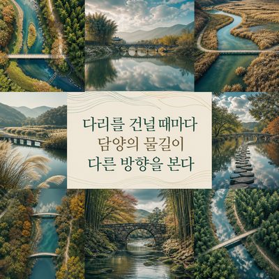 다리를 건널 때마다 담양의 물길이 다른 방향을 본다