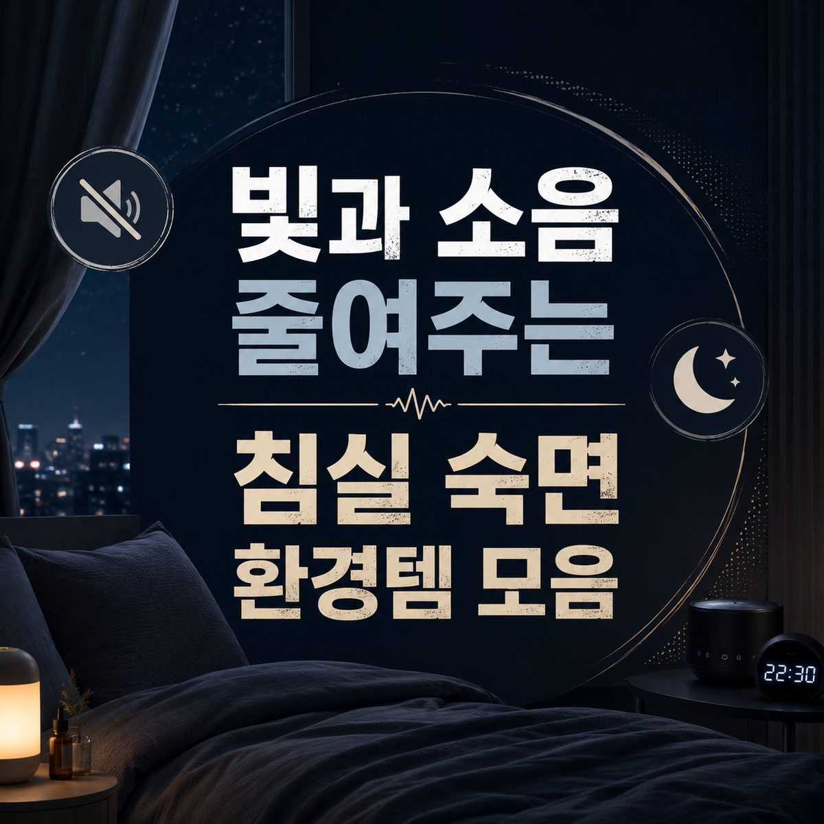 빛과 소음 줄여주는 침실 숙면 환경템 모음
