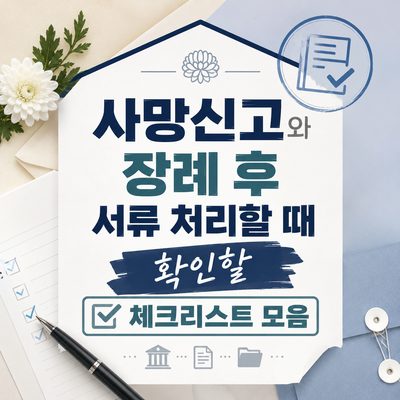 사망신고와 장례 후 서류 처리할 때 확인할 체크리스트 모음