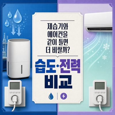 제습기와 에어컨을 같이 틀면 더 비쌀까? 습도·전력 비교