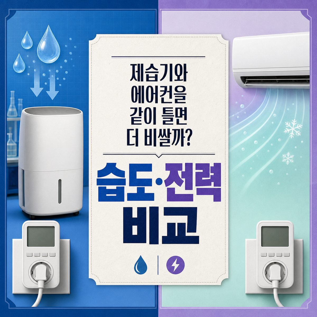 제습기와 에어컨을 같이 틀면 더 비쌀까? 습도·전력 비교