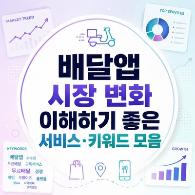 배달앱 시장 변화 이해하기 좋은 서비스·키워드 모음