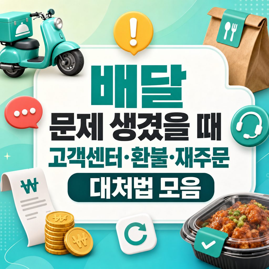 배달 문제 생겼을 때 고객센터·환불·재주문 대처법 모음