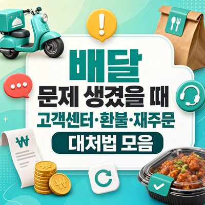 배달 문제 생겼을 때 고객센터·환불·재주문 대처법 모음