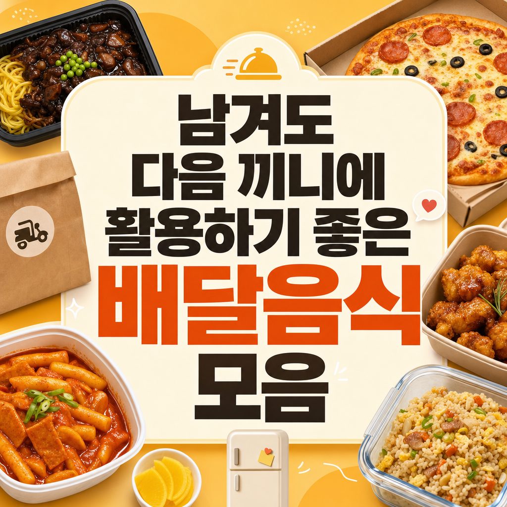 남겨도 다음 끼니에 활용하기 좋은 배달음식 모음