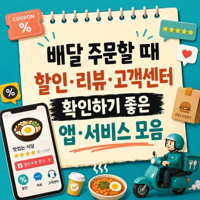 배달 주문할 때 할인·리뷰·고객센터 확인하기 좋은 앱·서비스 모음