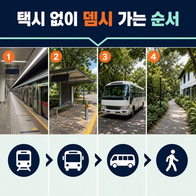 택시 없이 뎀시 힐에 들어가는 가장 현실적인 순서