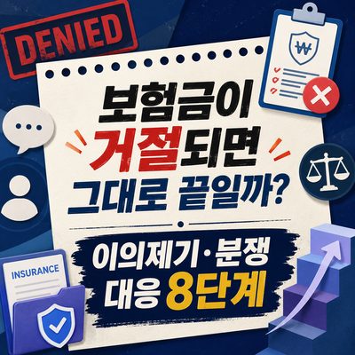 보험금이 거절되면 그대로 끝일까? 이의제기·분쟁 대응 8단계