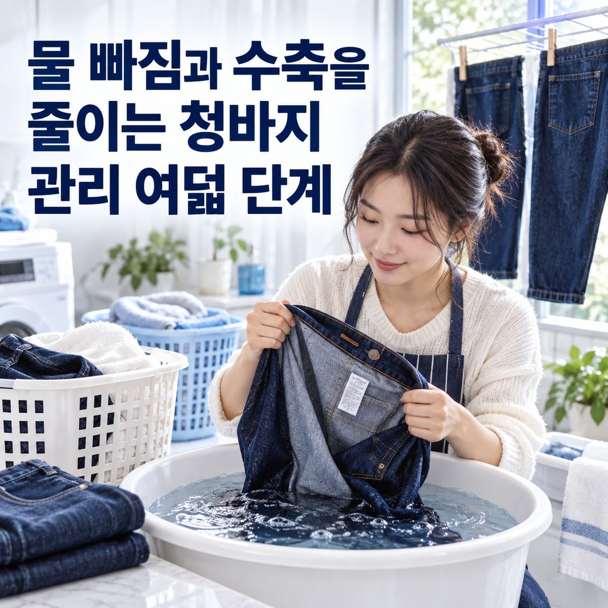 물 빠짐과 수축을 줄이는 청바지 관리 여덟 단계