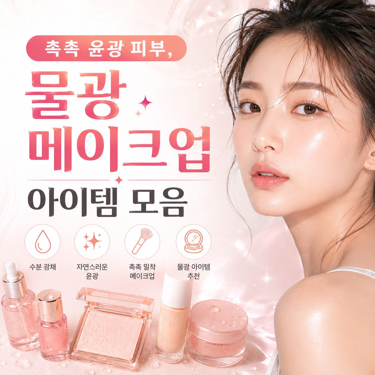 촉촉 윤광 피부, 물광 메이크업 아이템 모음