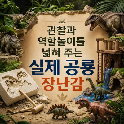 관찰과 역할놀이를 넓혀 주는 실제 공룡 장난감