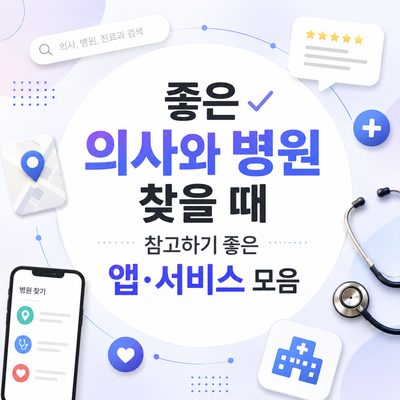좋은 의사와 병원 찾을 때 참고하기 좋은 앱·서비스 모음