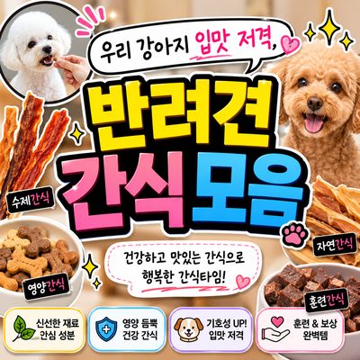 우리 강아지 입맛 저격, 반려견 간식 모음