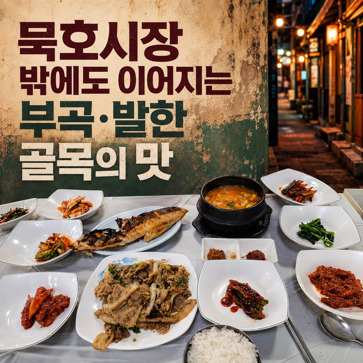 묵호시장 밖에도 이어지는 부곡·발한 골목의 맛