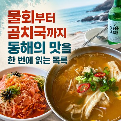 물회부터 곰치국까지 동해의 맛을 한 번에 읽는 목록