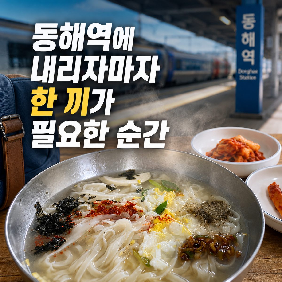 동해역에 내리자마자 한 끼가 필요한 순간