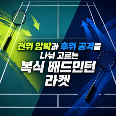 전위 압박과 후위 공격을 나눠 고르는 복식 배드민턴 라켓