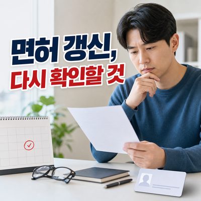 운전면허 갱신 통지서를 받고도 다시 확인할 것들