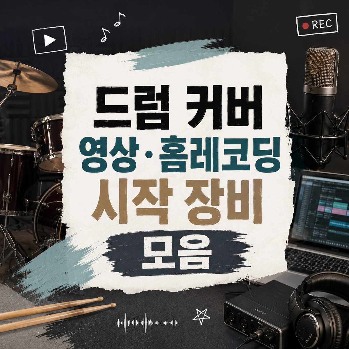 드럼 커버 영상·홈레코딩 시작 장비 모음
