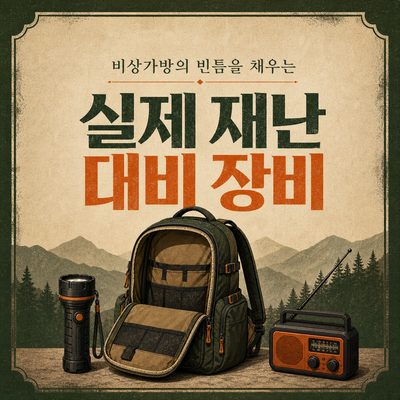 비상가방의 빈틈을 채우는 실제 재난 대비 장비