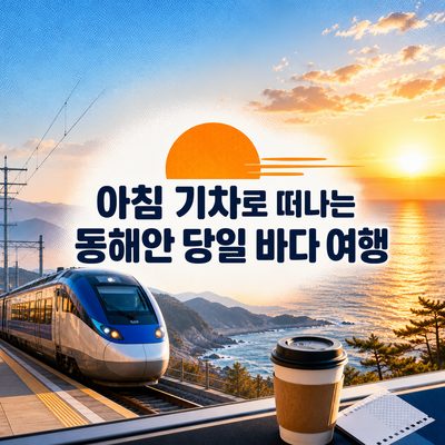 아침 기차로 떠나는 동해안 당일 바다 여행