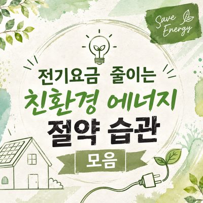 전기요금 줄이는 친환경 에너지 절약 습관 모음