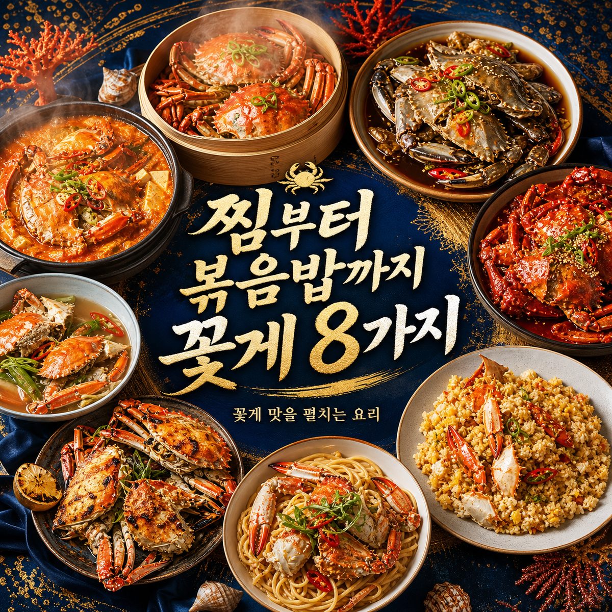 찜부터 볶음밥까지 꽃게 맛을 펼치는 8가지 요리
