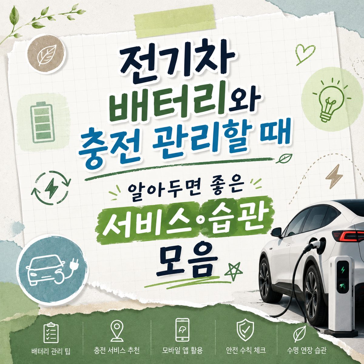 전기차 배터리와 충전 관리할 때 알아두면 좋은 서비스·습관 모음