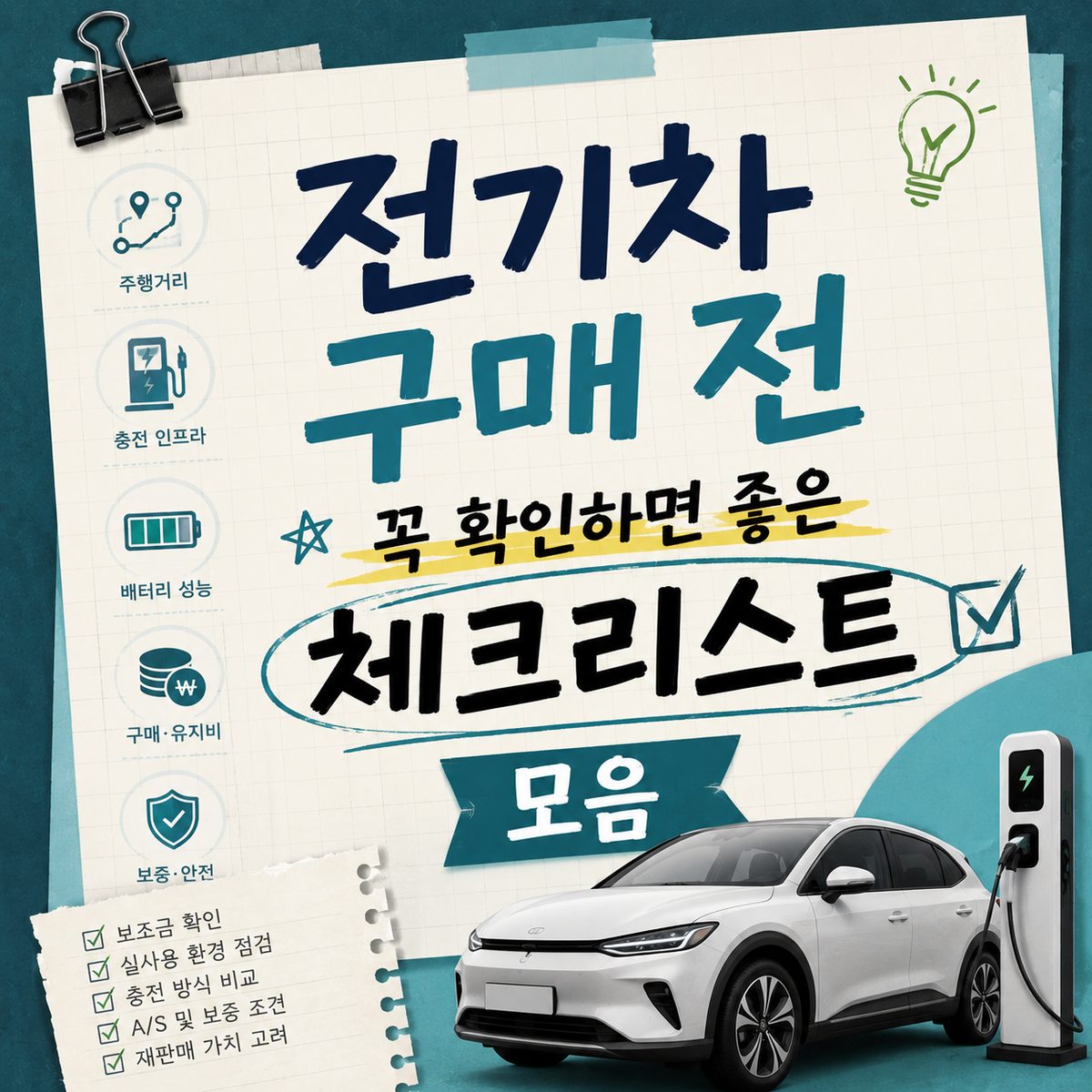 전기차 구매 전 꼭 확인하면 좋은 체크리스트 모음