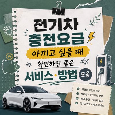 전기차 충전요금 아끼고 싶을 때 확인하면 좋은 서비스·방법 모음