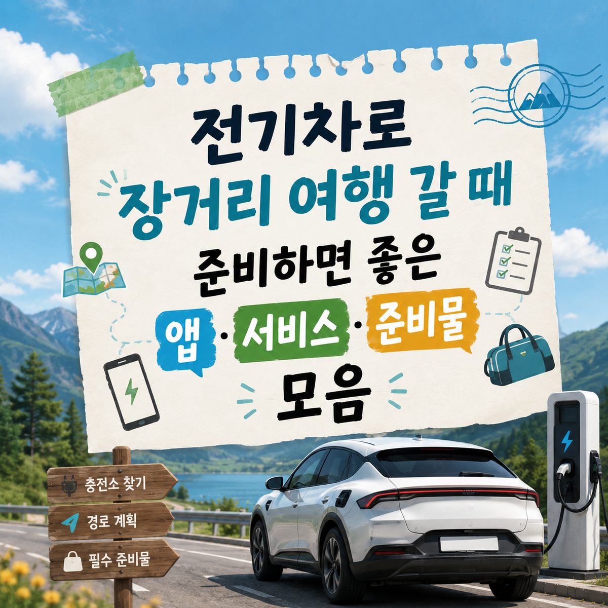 전기차로 장거리 여행 갈 때 준비하면 좋은 앱·서비스·준비물 모음