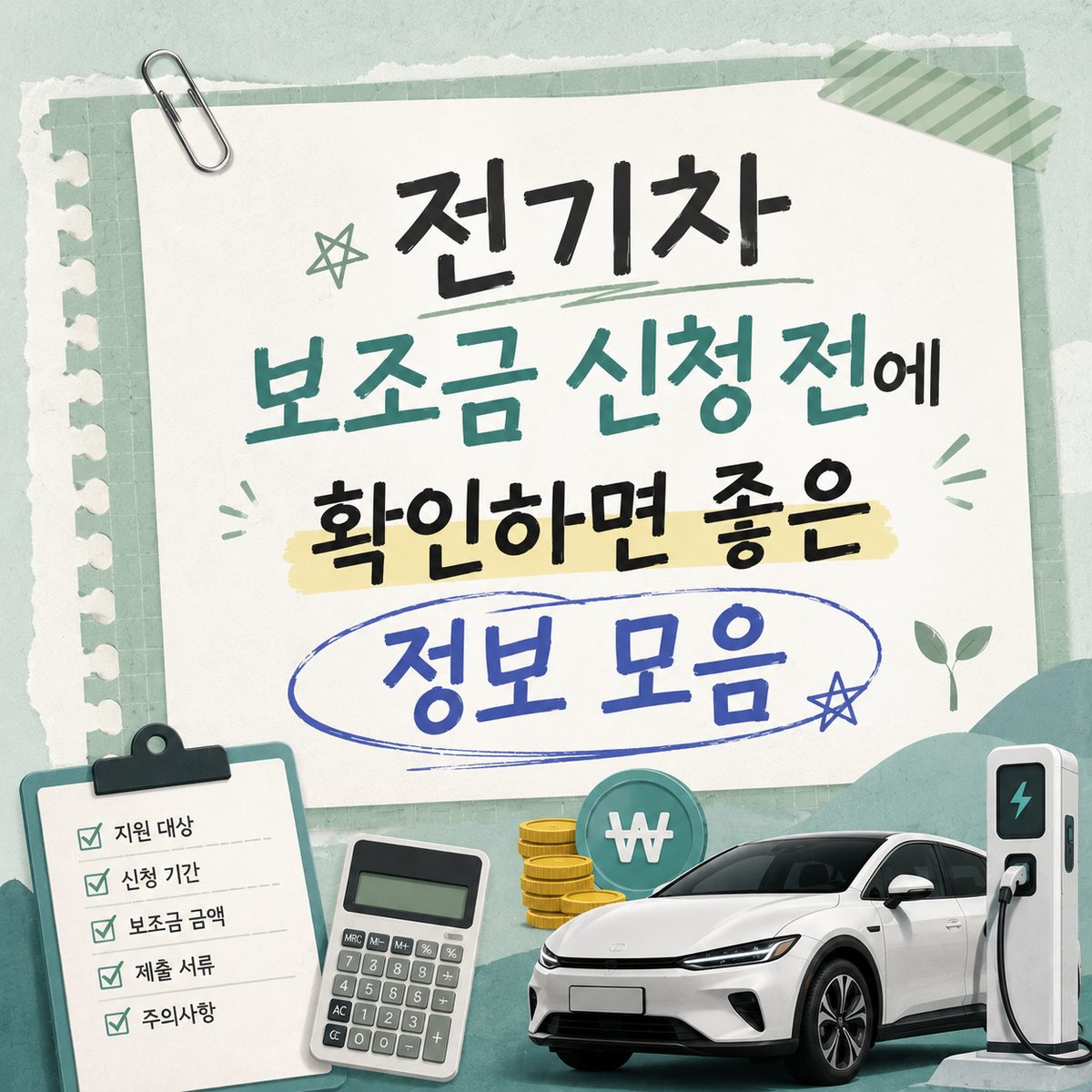 전기차 보조금 신청 전에 확인하면 좋은 정보 모음