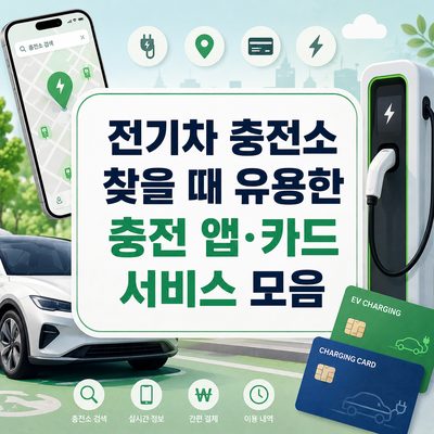 전기차 충전소 찾을 때 유용한 충전 앱·카드 서비스 모음