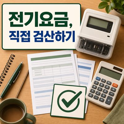 전기요금 계산 결과가 맞는지 스스로 검산하는 순서