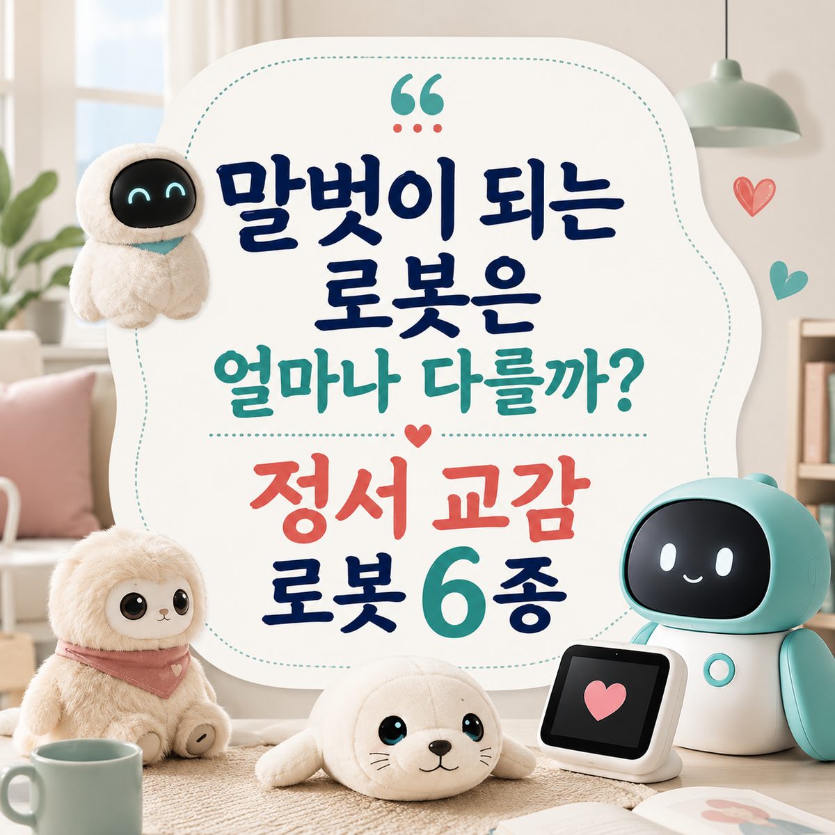 말벗이 되는 로봇은 얼마나 다를까? 정서 교감 로봇 6종