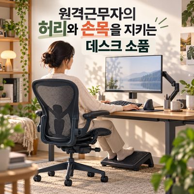 원격근무자의 허리와 손목을 지키는 데스크 소품