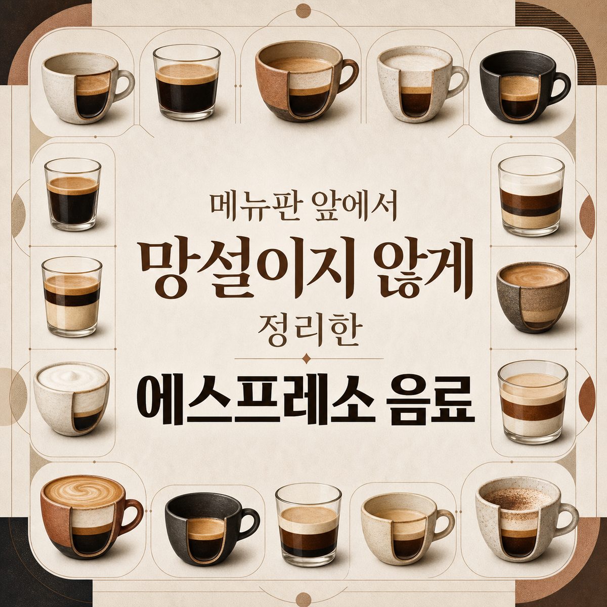 메뉴판 앞에서 망설이지 않게 정리한 에스프레소 음료