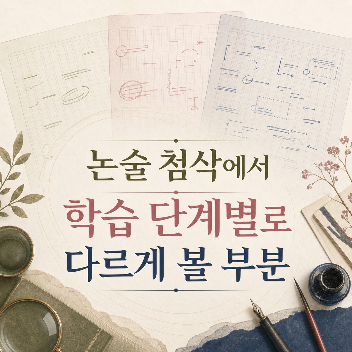 논술 첨삭에서 학습 단계별로 다르게 볼 부분